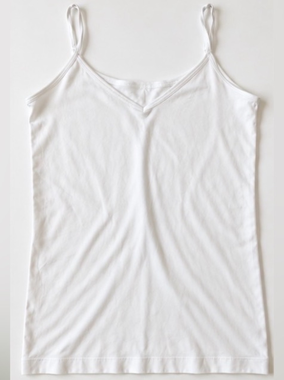 [Nine West] Essential White Seamless Stretch Cami Tank Top S/M